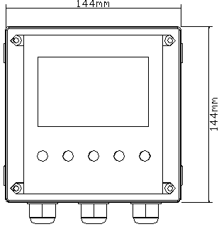 Industrial Dissolved Oxygen Meter for Bio-Process Monitoring Dimensions