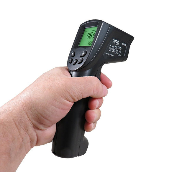 Advanced Infrared Thermometer Gun with Alarm 12:1 / 1400ºF | Sper Scientific Direct