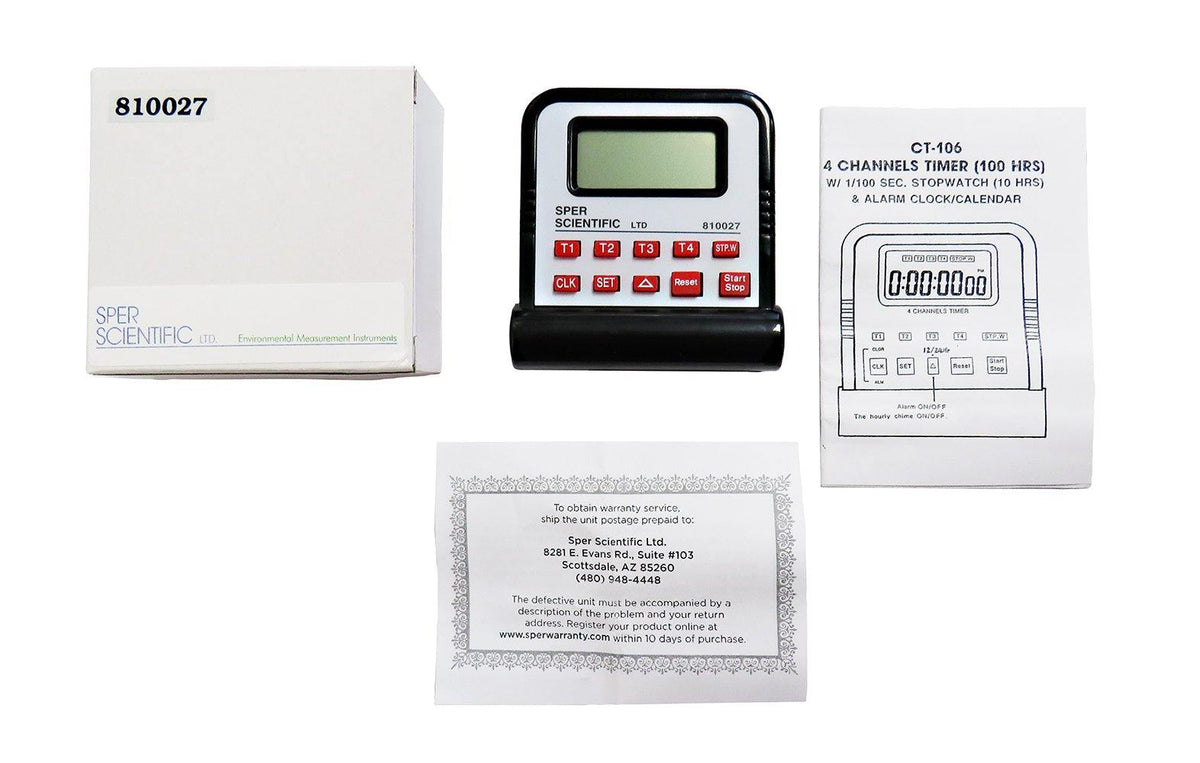 Sper Scientific 810027 Simultaneous Start Multi-Channel Timer