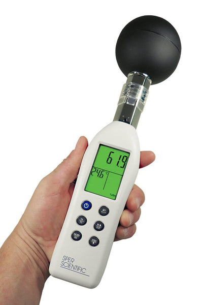 Wet Bulb Globe Meter with Color Coded LCD - Sper Scientific Direct