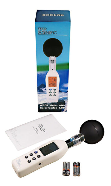 Wet Bulb Globe Meter with Color Coded LCD - Sper Scientific Direct