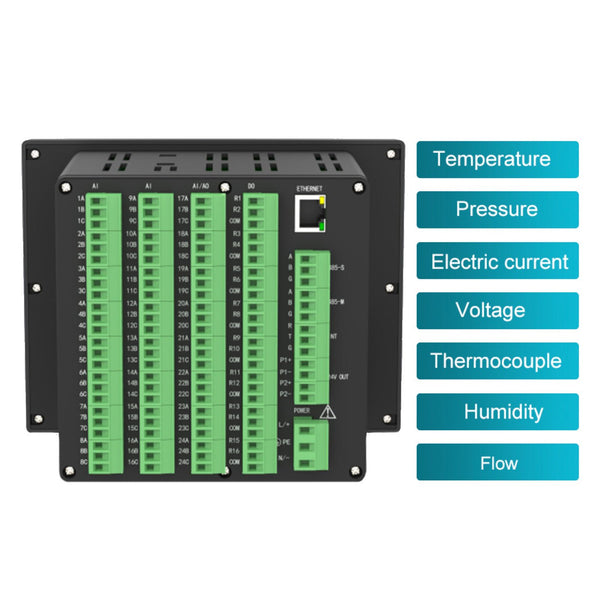 6 Channel Multi-Parameter Datalogger | Temperature RTD Pressure 4-20mA 0-5V Voltage with RS485  & Ethernet
