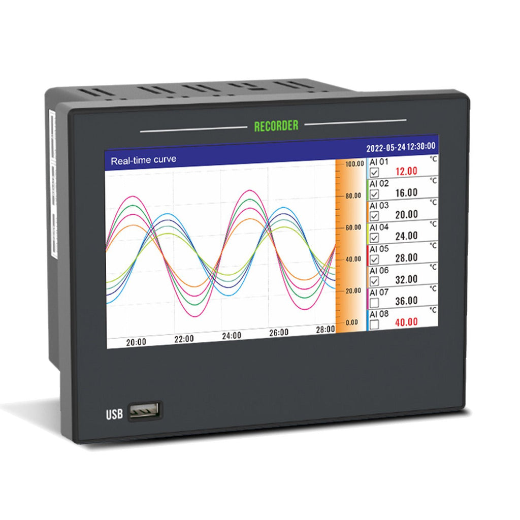Parameter Channel 6 Channel Multi-Parameter Datalogger | Temperature RTD Pressure 4-20mA ...