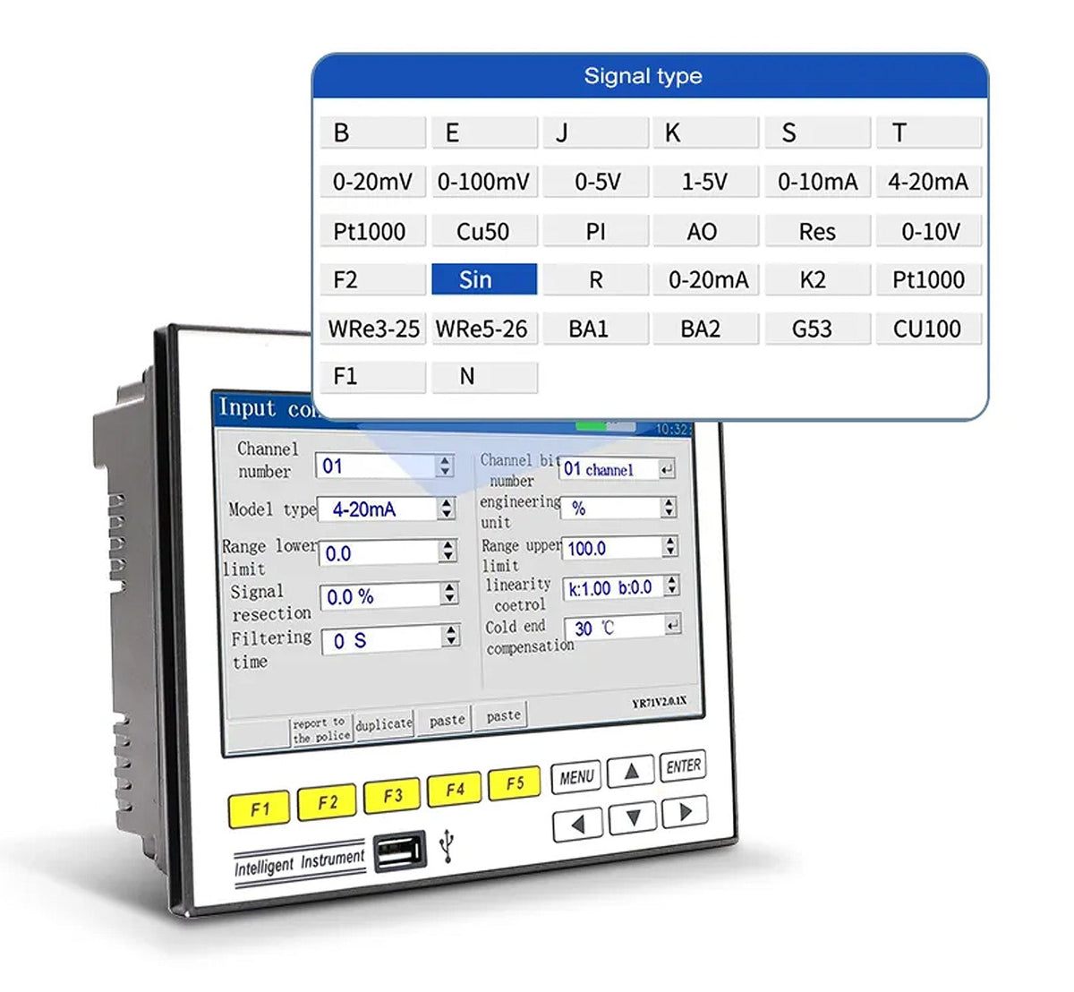 6 Channel Multi-Parameter Datalogger | Temperature RTD Pressure 4-20mA 0-5V Voltage with RS485 -