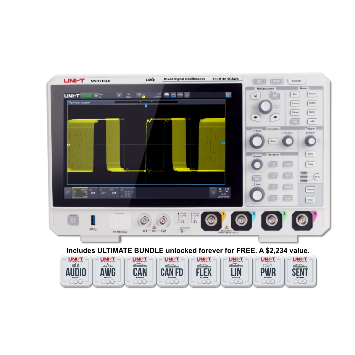 MSO2104X 100 MHz 4Ch Mixed Signal Oscilloscope — mso2104x-100-mhz-4ch-mixed-signal-oscilloscope — Digital Oscilloscopes — Uni-Trend US