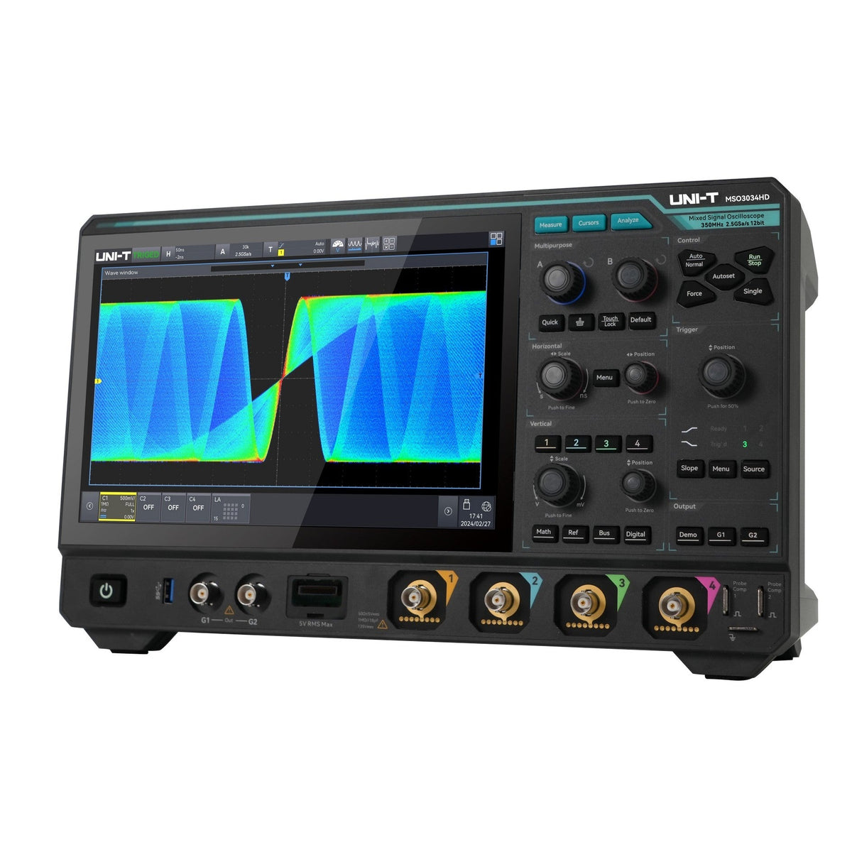 MSO3034HD 350 MHz 4Ch 12-Bit Mixed Signal Oscilloscope — mso3034hd-350-mhz-4ch-12-bit-mixed-signal-oscilloscope — Digital Oscilloscopes — Uni-Trend US