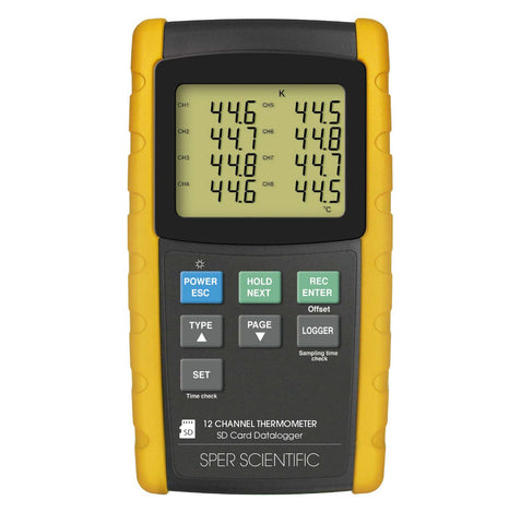 12 Channel Digital Thermometer with Datalogger