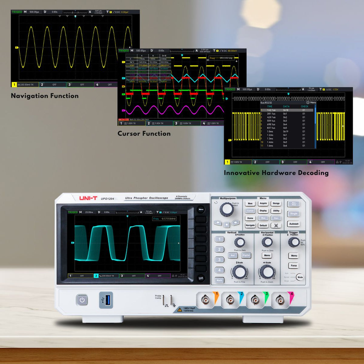 UPO1104 100 MHz 4Ch Digital Storage Oscilloscope — upo1104-100-mhz-4ch-digital-storage-oscilloscope — Digital Oscilloscopes — Uni-Trend US