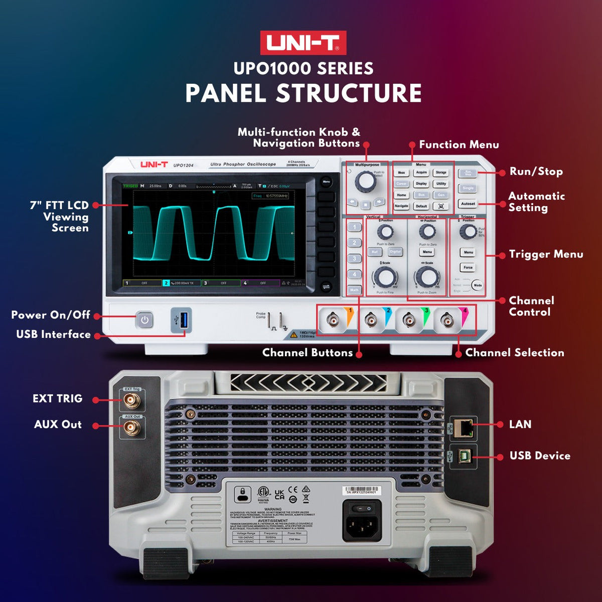 UPO1204 200 MHz 4Ch Digital Storage Oscilloscope — upo1204-200-mhz-4ch-digital-storage-oscilloscope — Digital Oscilloscopes — Uni-Trend US