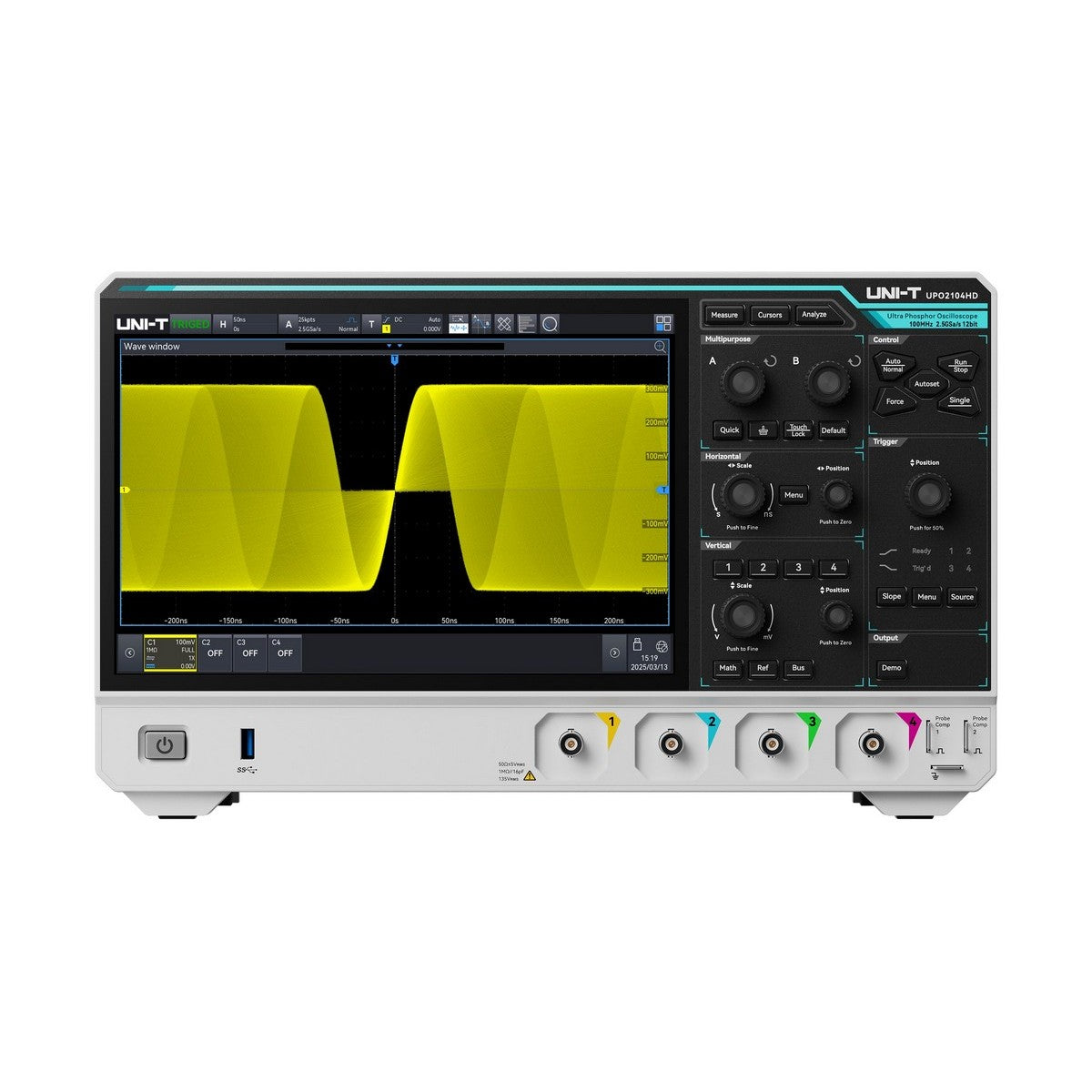 UPO2104HD 100 MHz 4Ch 12-Bit High-Resolution Oscilloscope — upo2104hd-100-mhz-4ch-12-bit-high-resolution-oscilloscope — Digital Oscilloscopes — Uni-Trend US