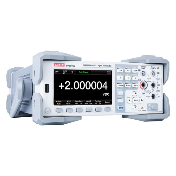 UNI-T UT8806E Performance-Series Bench Digital Multimeter is a 6½-digit auto-ranging True-RMS meter side view