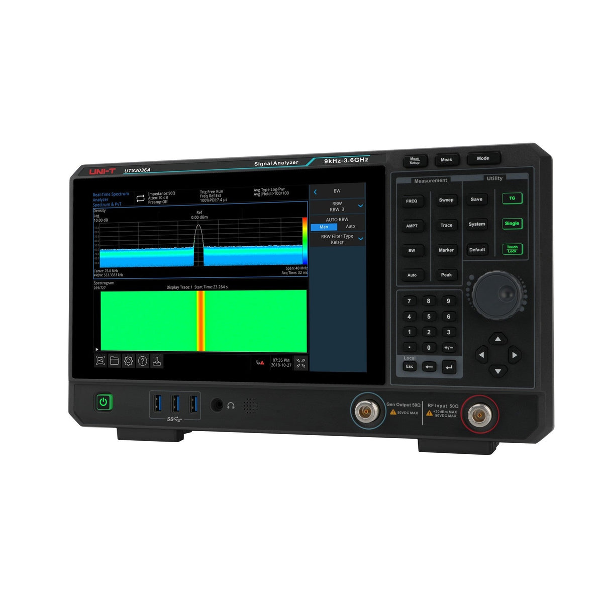 Analizador de señales serie Performance UTS3036A de 3,6 GHz