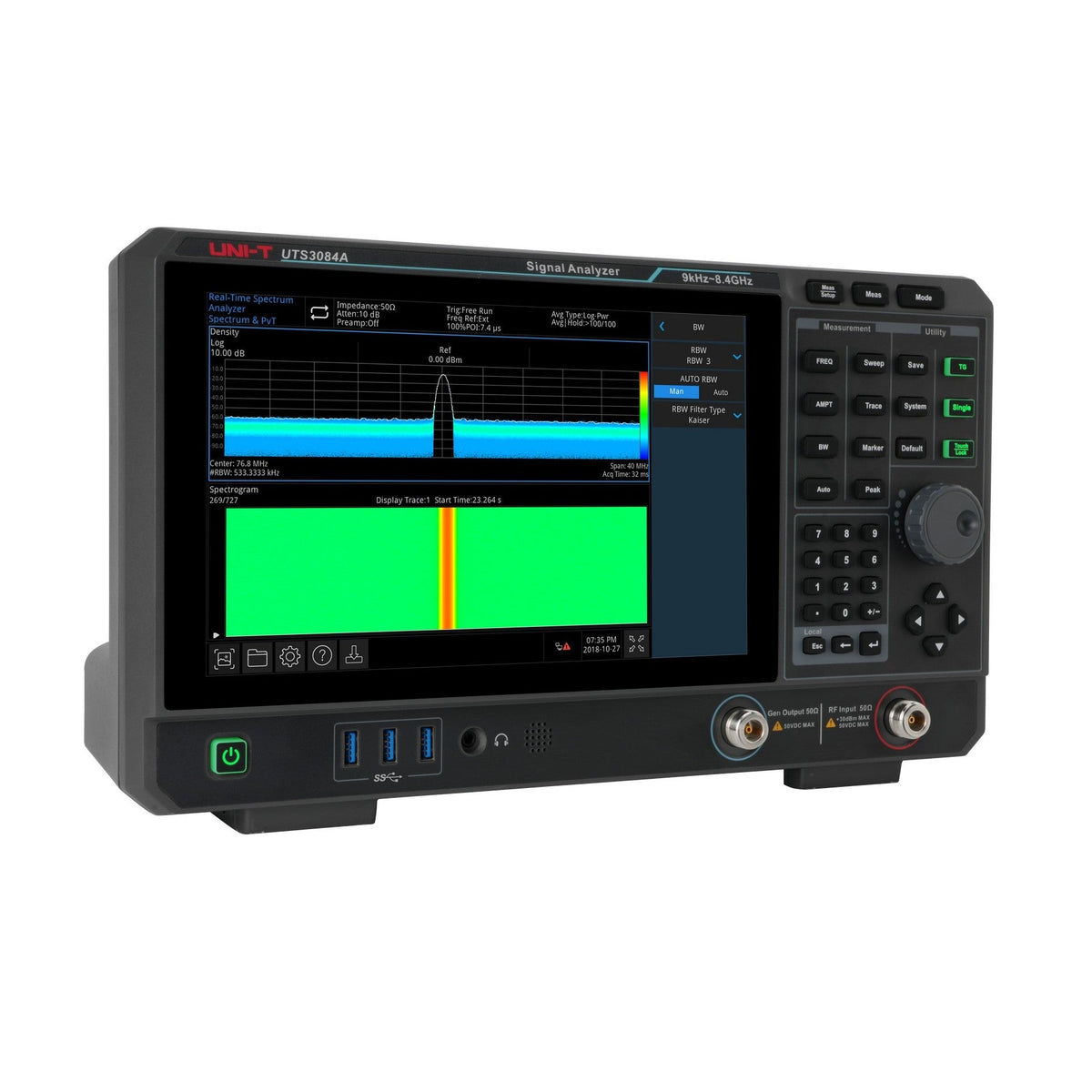 Analizador de señales UTS3084A de 8.4 GHz de la serie Performance
