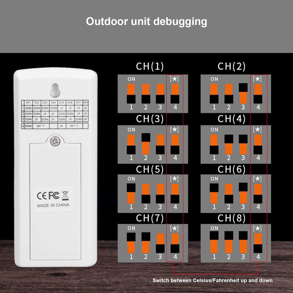 Additional Remote Sensor for 8 Channel Wireless Indoor/Outdoor Humidit ...