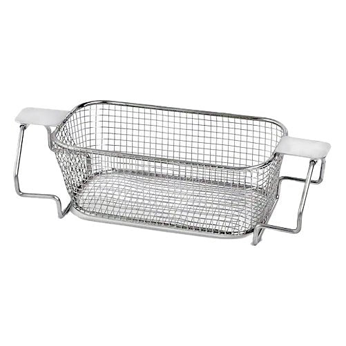 Mesh bottom basket by Crest Ultrasonics in silver tone.
