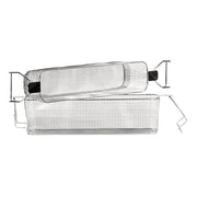 Perforated bottom basket from Crest Ultrasonics, with metal wire construction and chrome finish.