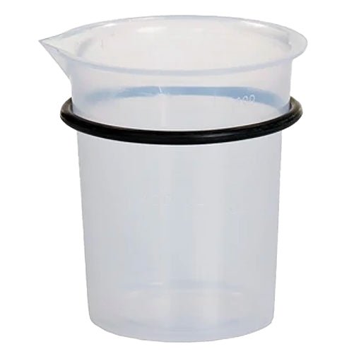 Polypropylene beaker, 400ml, from Crest Ultrasonics, featuring molded graduations and a pouring spout.