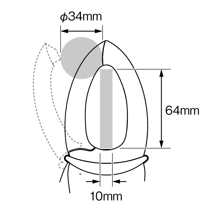 Clamp meter with multimeter functionality by Sanwa, displaying dimensions in a technical drawing.
