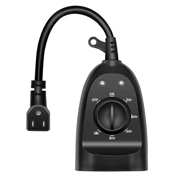 Dual Outlet Weatherproof Plug-In Timer with Dusk to Dawn Setting