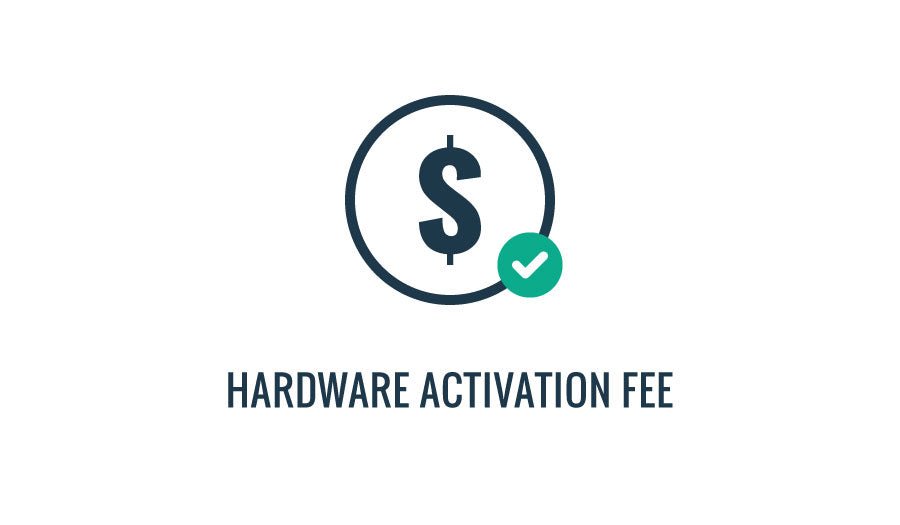 Hardware activation fee by Davis Instruments with a dollar sign and check mark.