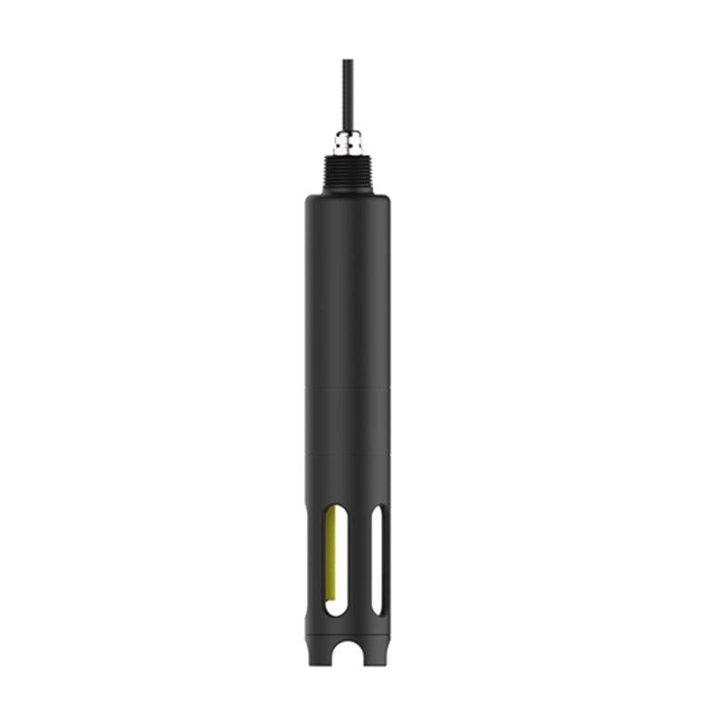 Black online ammonia nitrogen sensor by Sper Scientific showing three visible apertures and an attached cable.