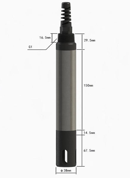 Inline Digital pH Sensor dimensions