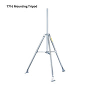 Silver mounting tripod by Davis Instruments with three supporting legs and a center pole.