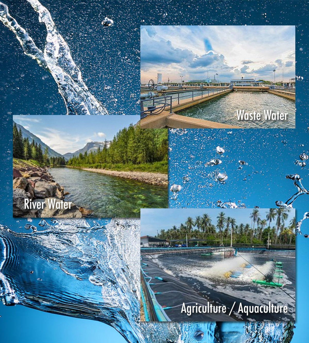 Water quality analyzer from Sper Scientific showing river, waste, and agriculture water sources.