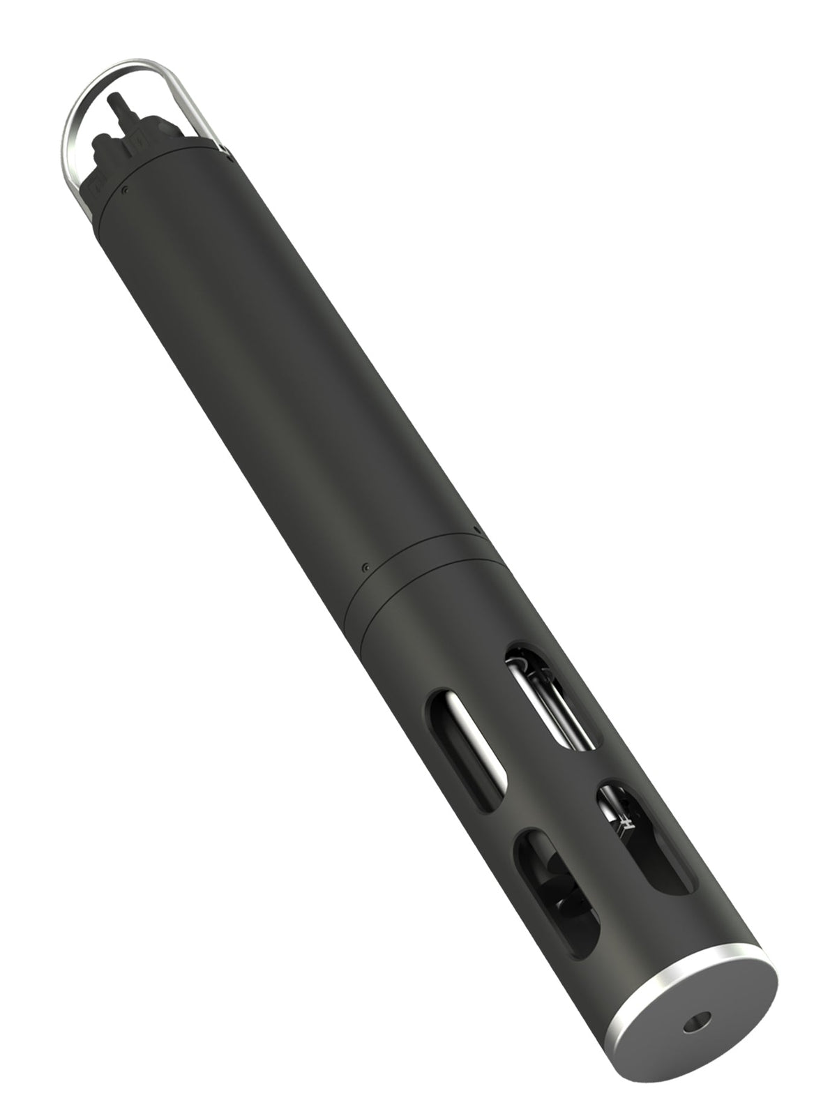 Black portable multi-parameter water quality analyzer by Sper Scientific with silver accents and multiple sensor ports.