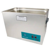 Benchtop cleaner tank by Crest Ultrasonics featuring a stainless steel finish with a front control panel.
