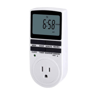 Besvic 3680W Digital Timer Socket with 10 Configurable Daily Programmes, LCD Display and Random Anti-Staple Mode for Indoor (1 Pack Besvic 3680W Digital Timer Socket with 10 Configurable Daily Programmes, LCD Display and Random Anti-Staple Mode for Indoor (1 Pack