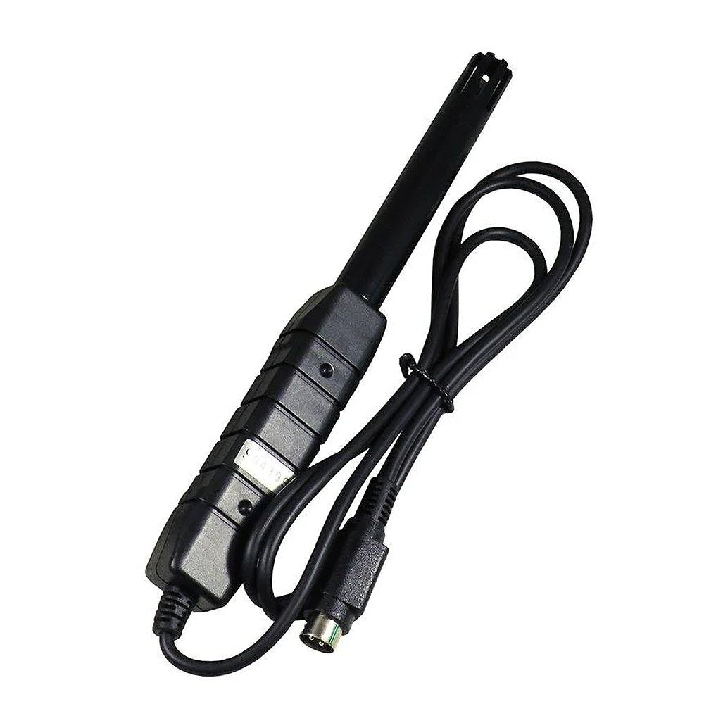 Black replacement probe for an SD card logger by Sper Scientific with a coiled black cord and connector.
