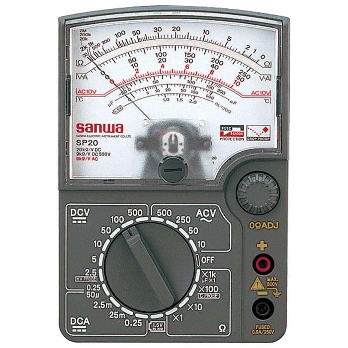 Sanwa SP20 | Analog Multimeter with High Voltage DC and Battery Check ...