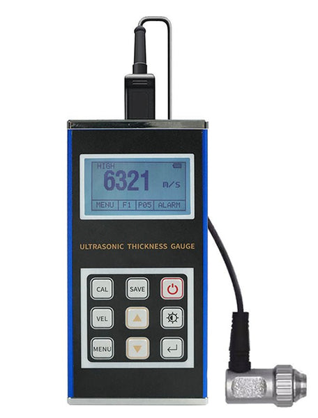 Ultrasonic thickness gauge with digital display