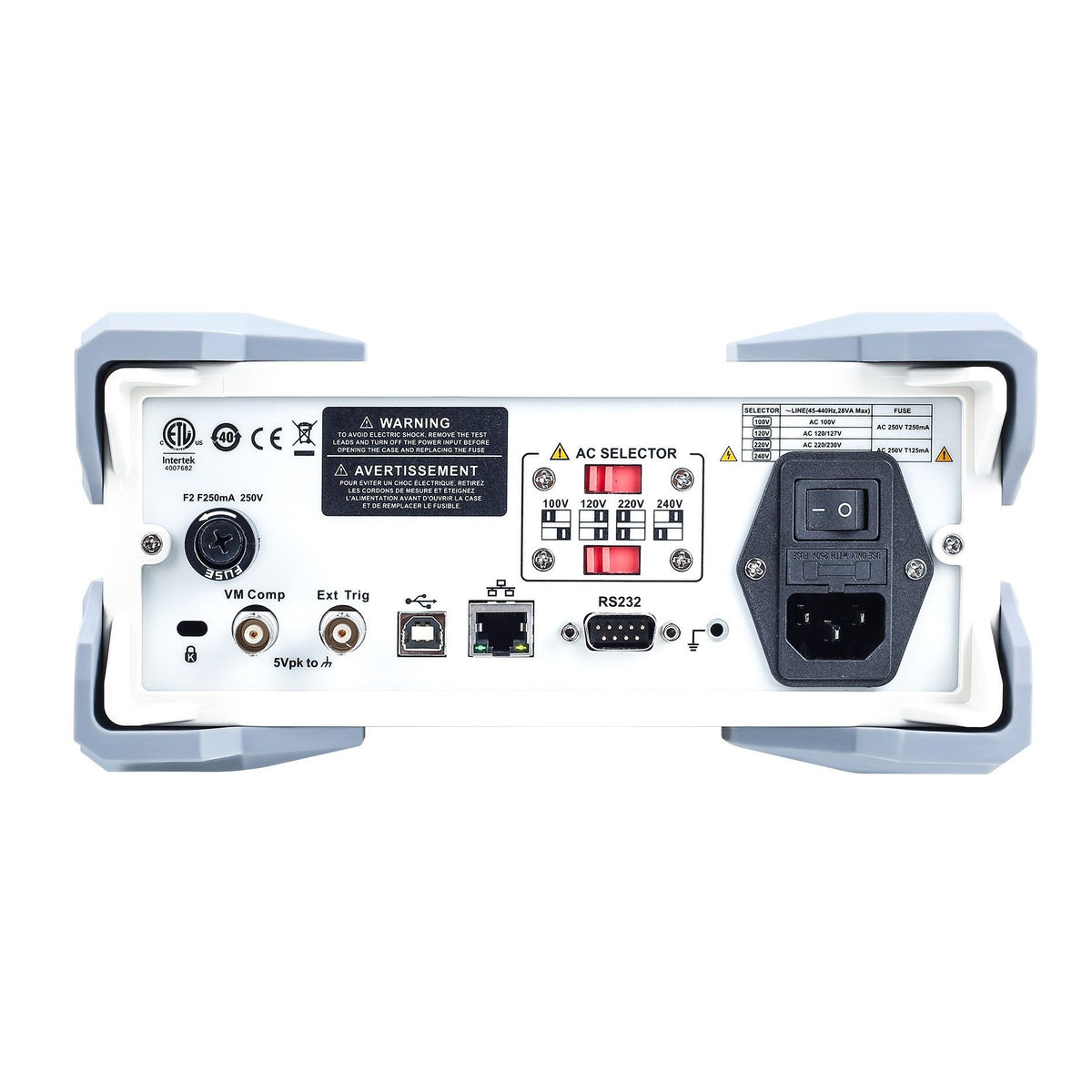 UNI-T UT8805E Performance-Series Bench Digital Multimeter&nbsp;is a 5½-digit auto-ranging True-RMS meter back view