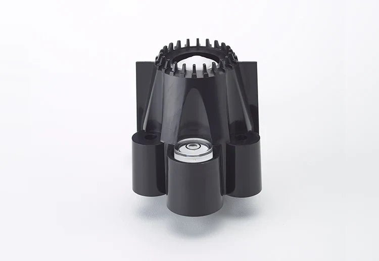 Black plastic upgrade kit by Davis Instruments with a circular level.