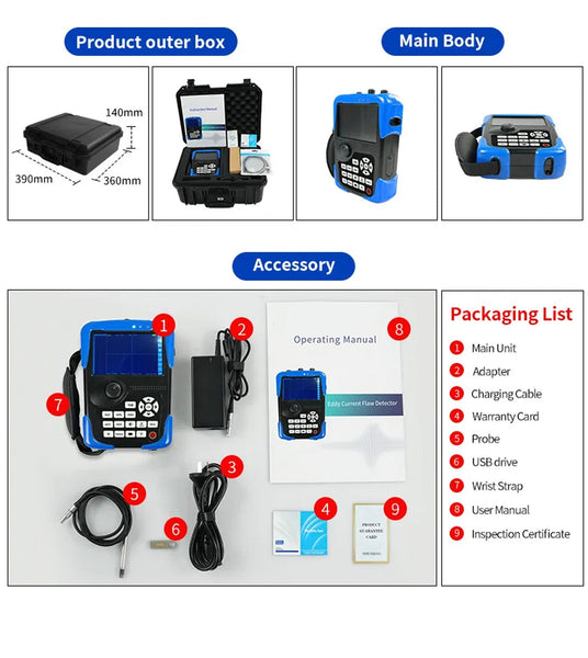 Vertex Series Digital Eddy Current Flaw Detector
