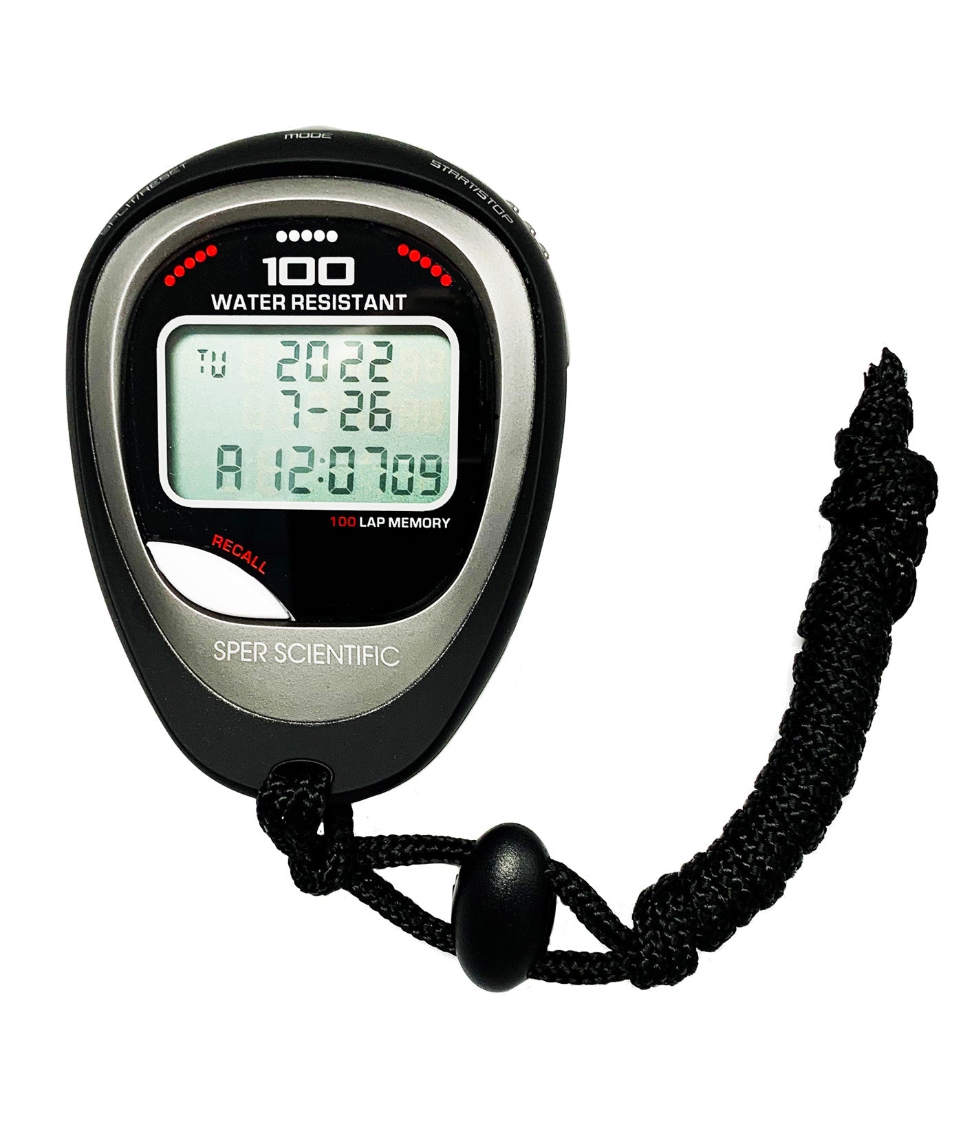 100 Memory Water and Shock Resistant Stopwatch