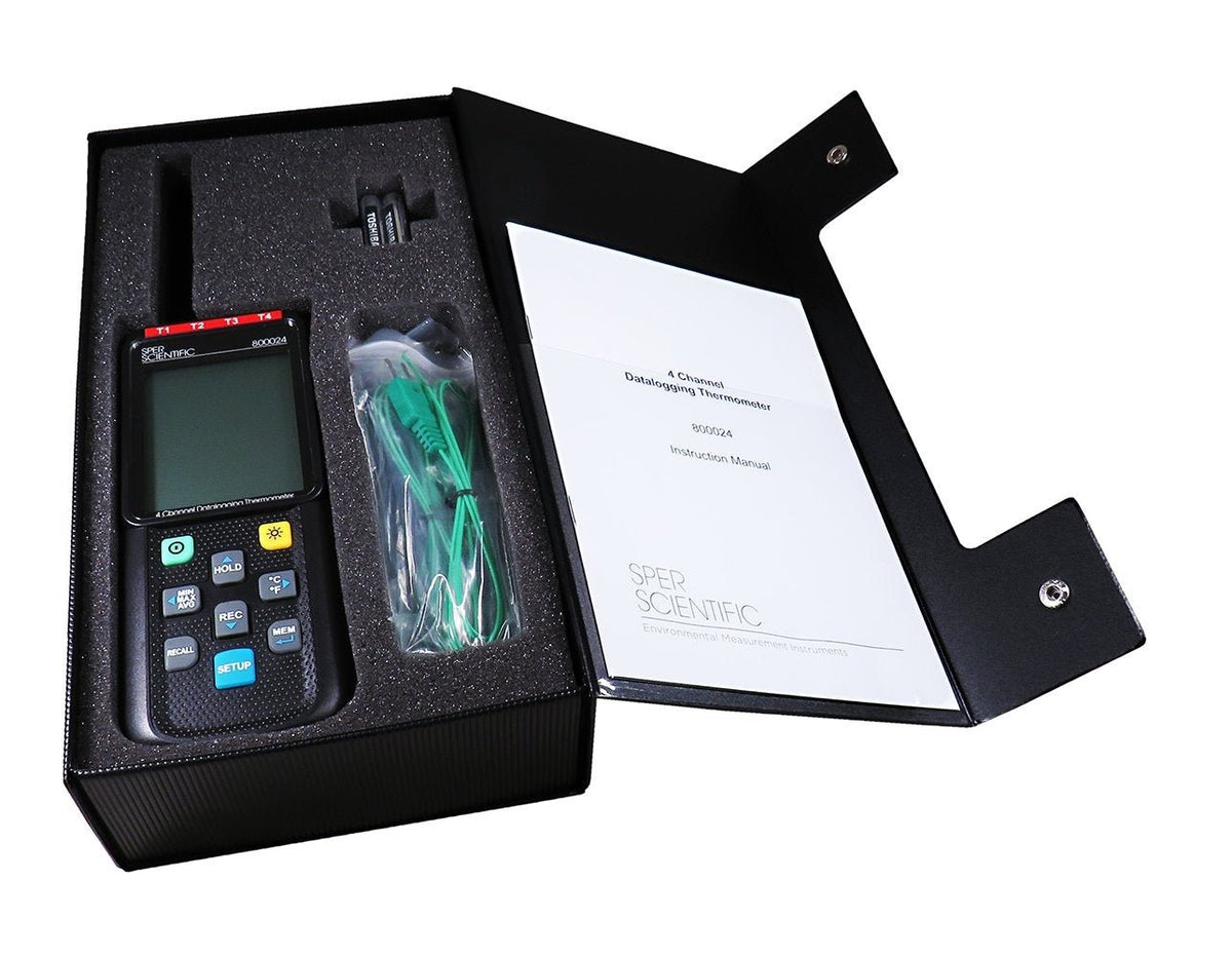 4-Channel Datalogging Thermometer - Sper Scientific Direct