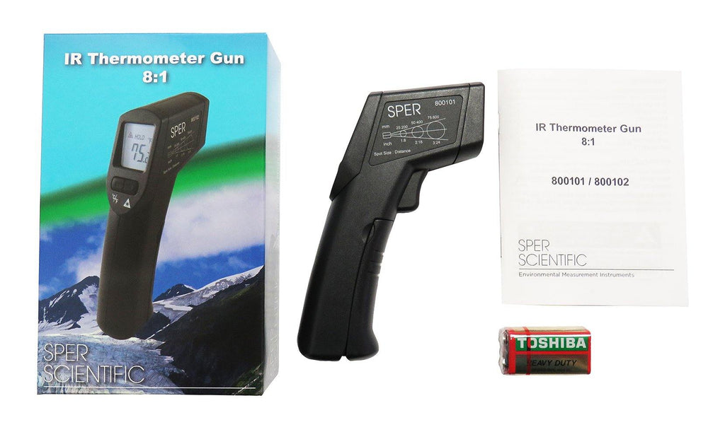 Sper Scientific - 800103C - Certified IR Thermometer Gun 12:1