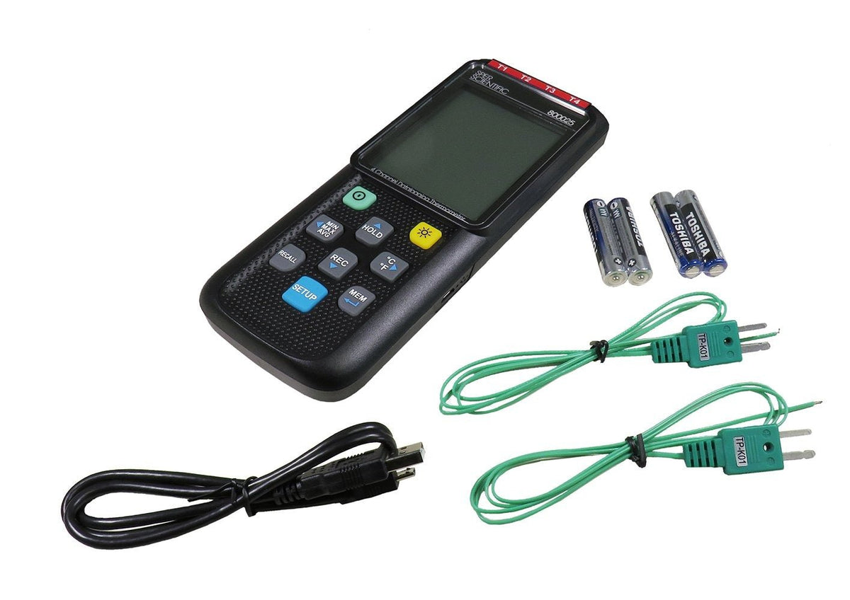 Bluetooth 4-Channel Datalogging Thermometer | Sper Scientific Direct