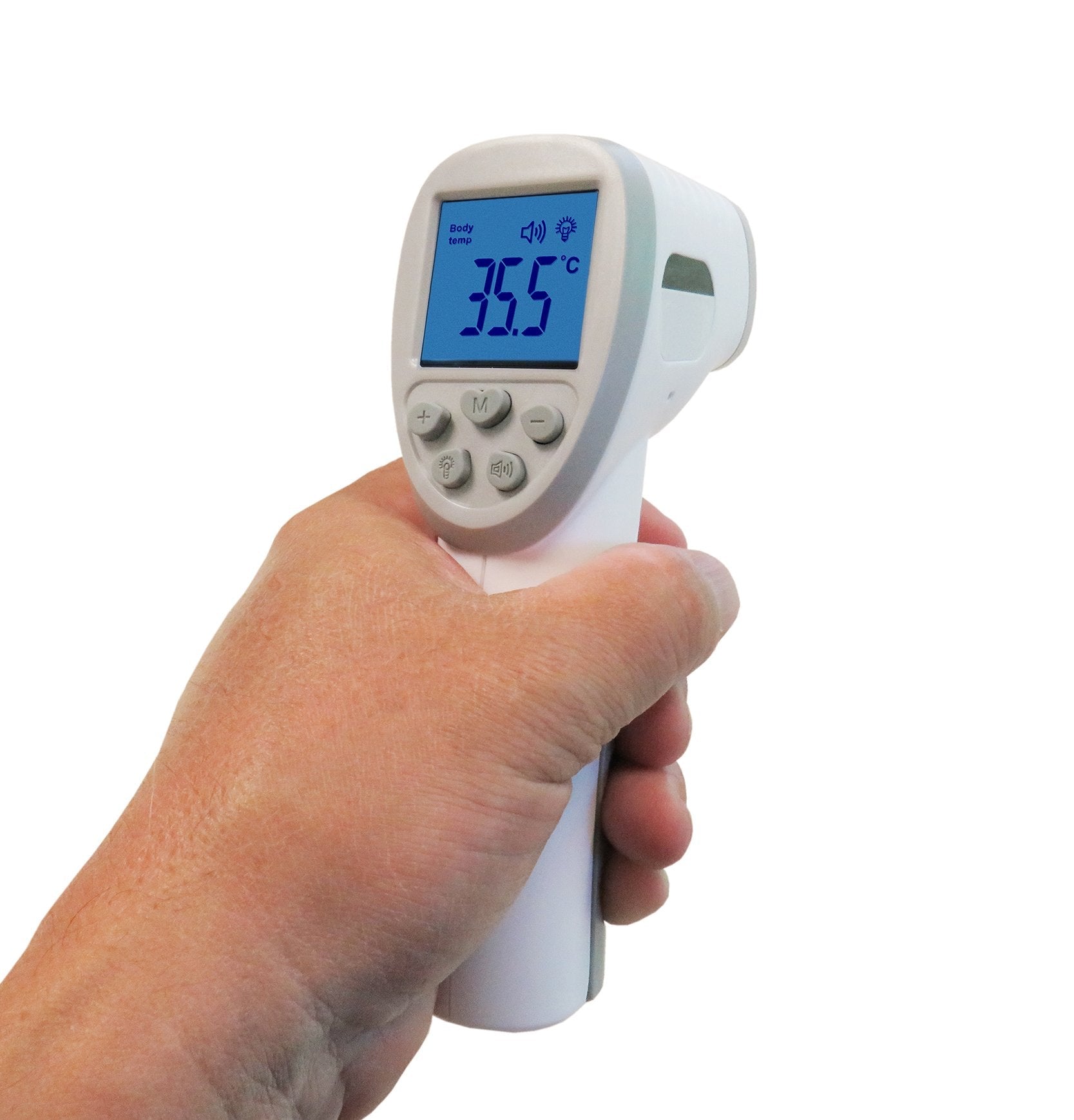 Contactless thermometer top