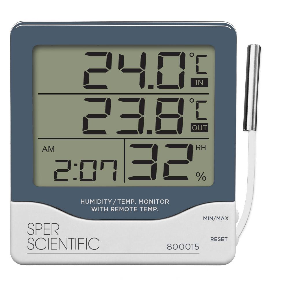 Remote Temp Sensor Humidity/Temperature Monitor with Remote Temperature Sensor – Sper ...