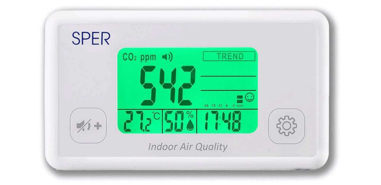 Indoor Air Quality Monitor with Color Coded Display – Sper Scientific Direct