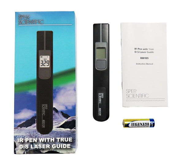 Infrared Thermometer Pen with True D:S Laser Guide | Sper Scientific Direct