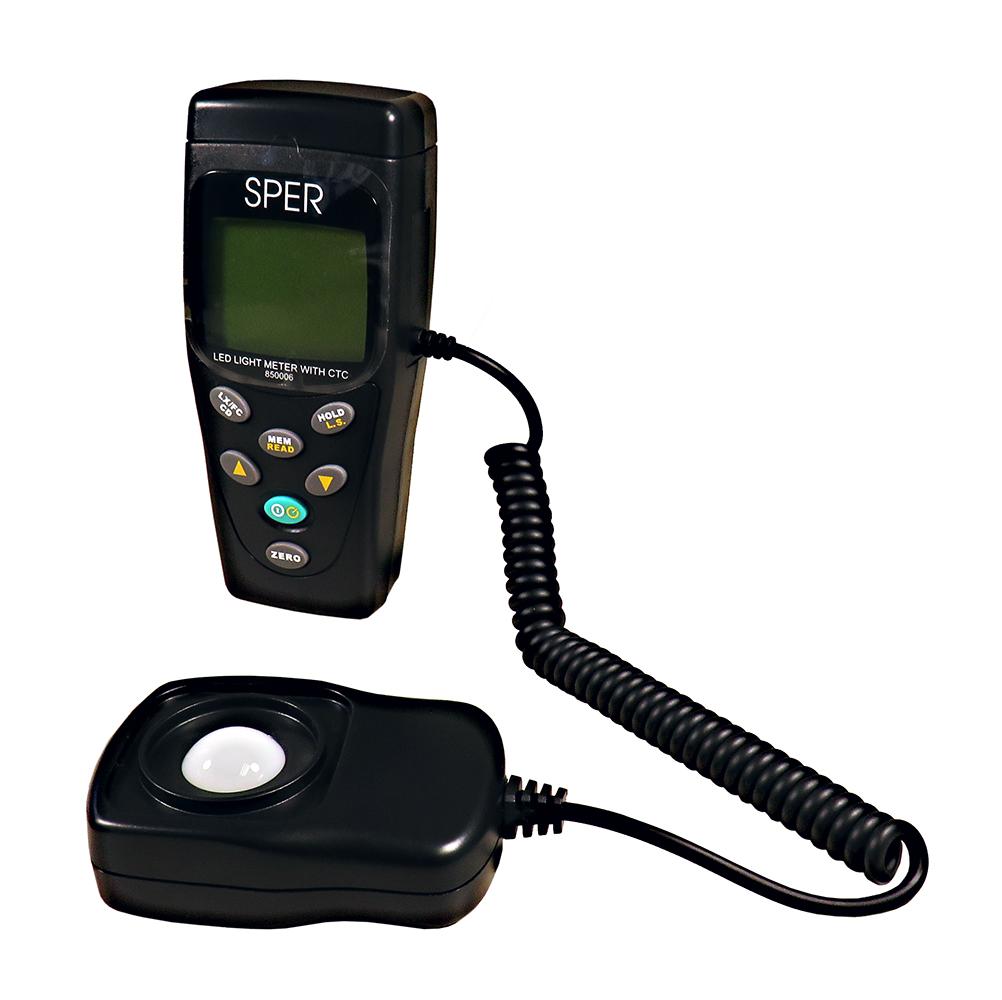 LED Light Meter with Color Temperature Compensation Sper Scientific