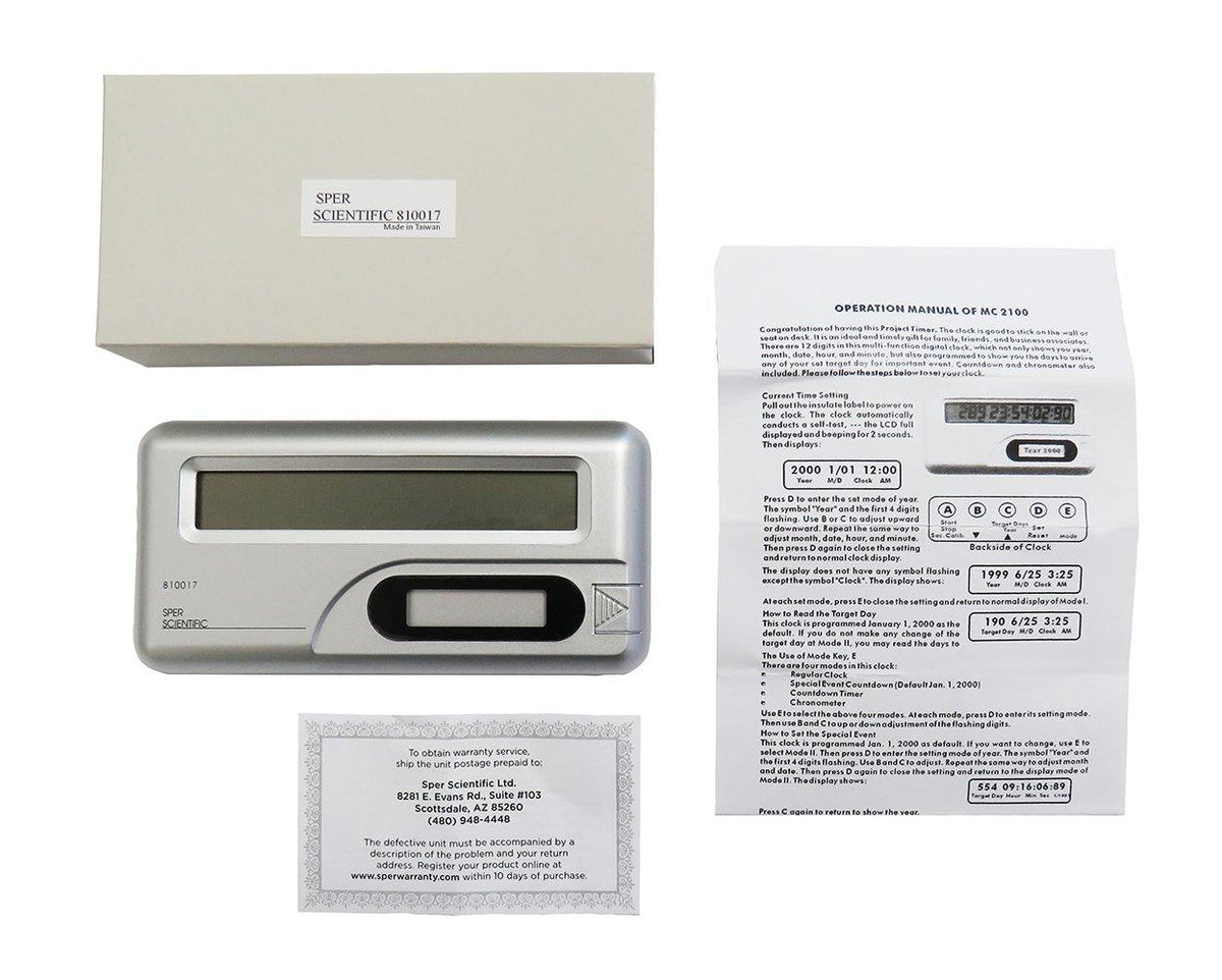 Long Range Digital Project Timer | Sper Scientific Direct
