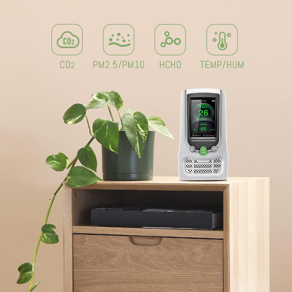 Particle Mass Concentration Detector with Formaldehyde CO2/PM2.5/PM10 TVOC Temperature/Humidity | Sper Scientific Direct