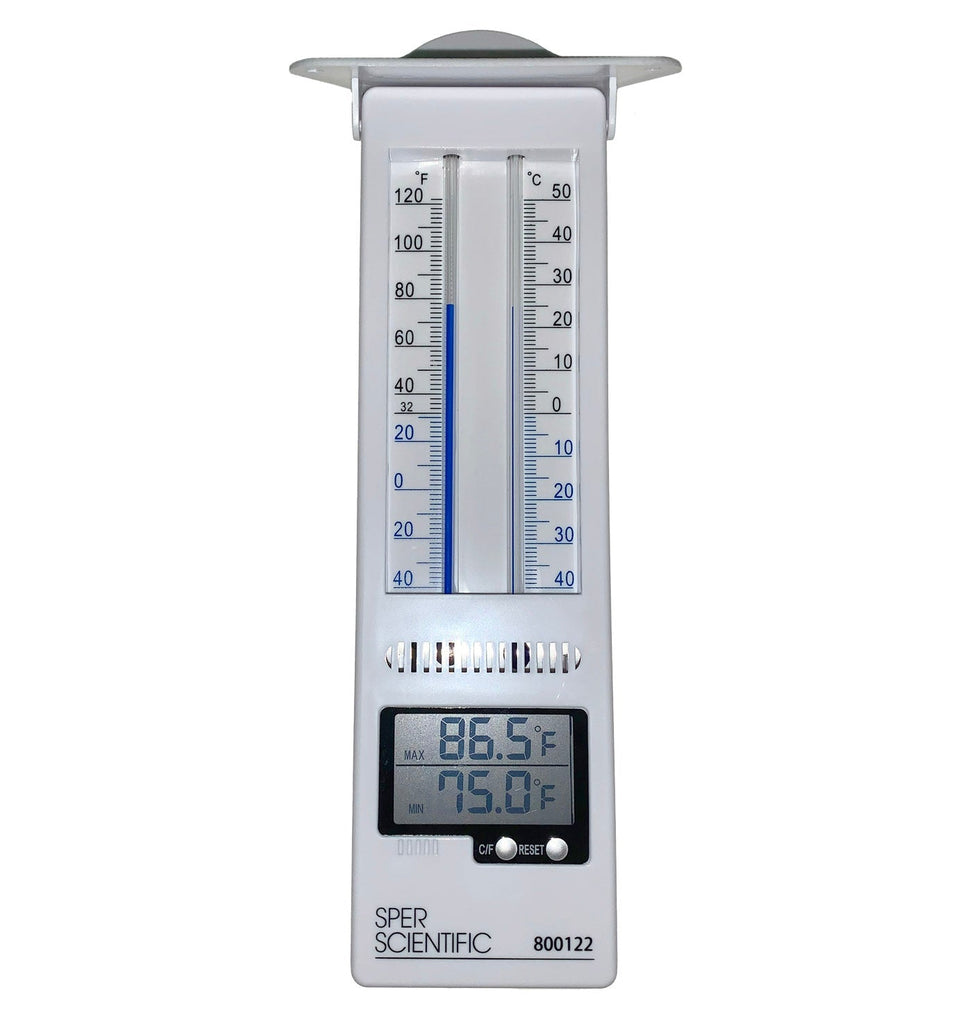 Analog + Digital Mercury-Free Min/Max Thermometer – Sper Scientific Direct