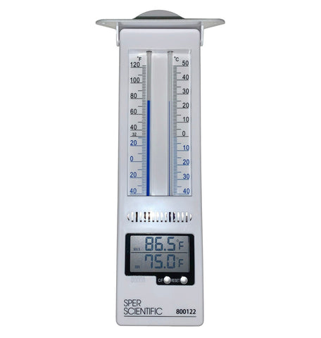Digital/Analog Mercury Free Min/Max Thermometer